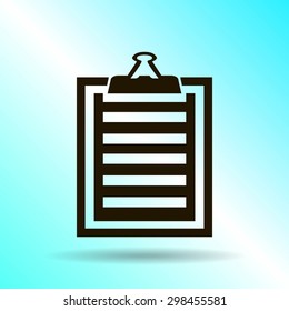Vector isolated clipboard, list icon set