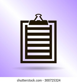 Vector isolated clipboard, list icon set