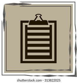 Vector isolated clipboard, list icon set