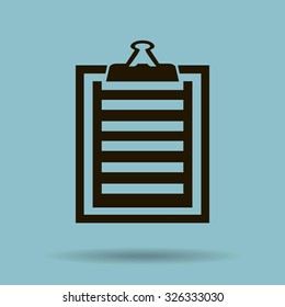 Vector isolated clipboard, list icon set