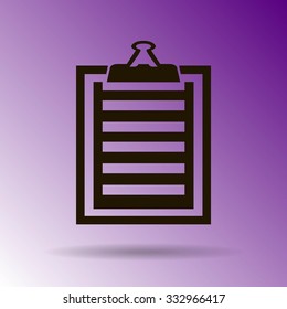 Vector isolated clipboard, list icon set