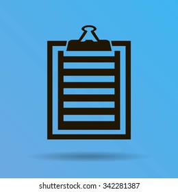 Vector isolated clipboard, list icon set
