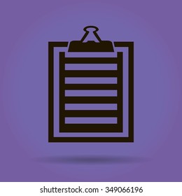 Vector isolated clipboard, list icon set