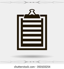 Vector isolated clipboard, list icon set