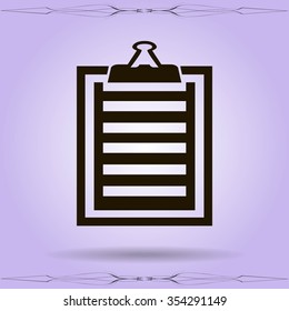 Vector isolated clipboard, list icon set