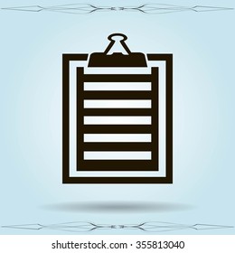 Vector isolated clipboard, list icon set