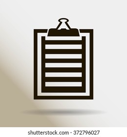 Vector isolated clipboard, list icon set