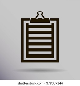 Vector isolated clipboard, list icon set