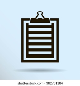 Vector isolated clipboard, list icon set