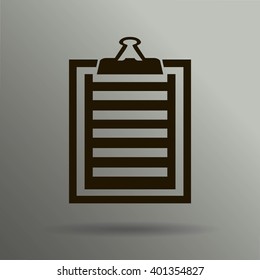 Vector isolated clipboard, list icon set