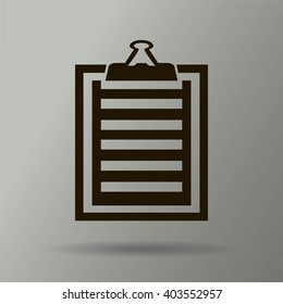 Vector isolated clipboard, list icon set