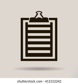 Vector isolated clipboard, list icon set