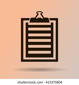 Vector isolated clipboard, list icon set