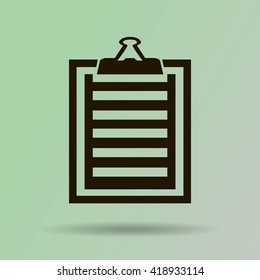 Vector isolated clipboard, list icon set