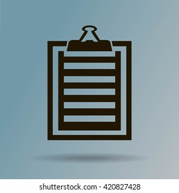 Vector isolated clipboard, list icon set