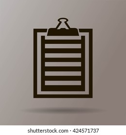 Vector isolated clipboard, list icon set