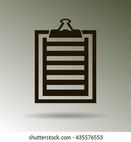 Vector isolated clipboard, list icon set