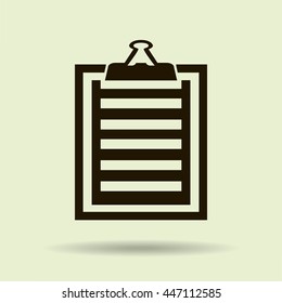 Vector isolated clipboard, list icon set