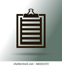 Vector isolated clipboard, list icon set