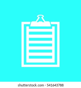 Vector isolated clipboard, list icon set