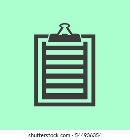 Vector isolated clipboard, list icon
