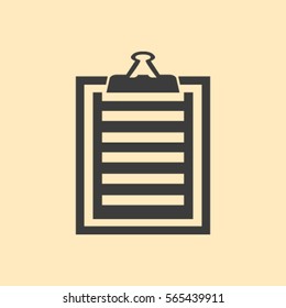 Vector isolated clipboard, list icon set