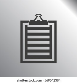 Vector isolated clipboard, list icon set