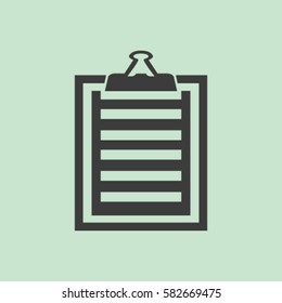 Vector isolated clipboard, list icon set