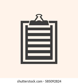Vector isolated clipboard, list icon set