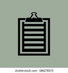 Vector isolated clipboard, list icon set