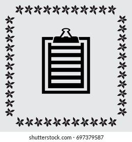 Vector isolated clipboard, list icon set