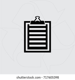 Vector isolated clipboard, list icon set