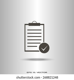 Vector isolated clipboard, list icons