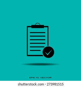 Vector isolated clipboard, list icons