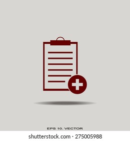 Vector isolated clipboard, list icons