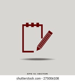 Vector isolated clipboard, list icons