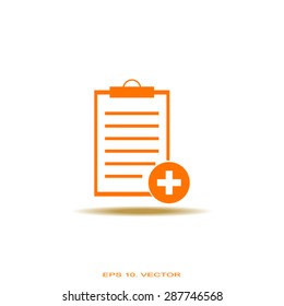 Vector isolated clipboard, list icons
