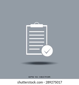 Vector isolated clipboard, list icons