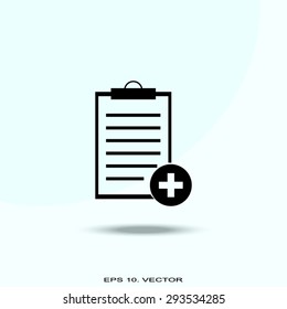 Vector isolated clipboard, list icons