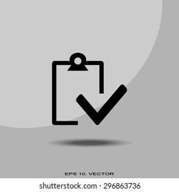 Vector isolated clipboard, list icons