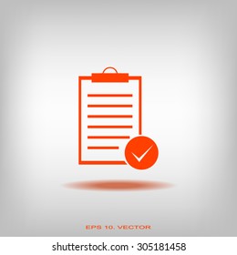 Vector isolated clipboard, list icons