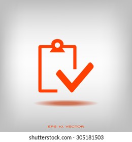 Vector isolated clipboard, list icons