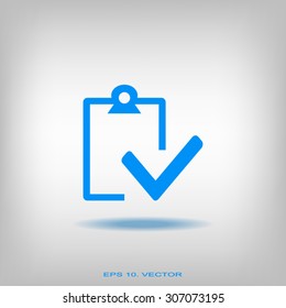 Vector isolated clipboard, list icons