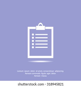 Vector isolated clipboard, list icons