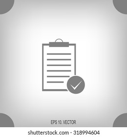 Vector isolated clipboard, list icons