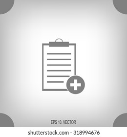 Vector isolated clipboard, list icons