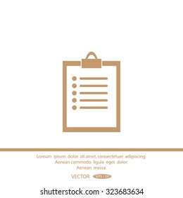 Vector isolated clipboard, list icons