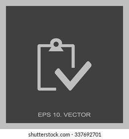 Vector isolated clipboard, list icons