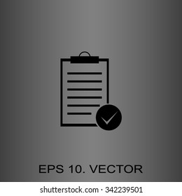 Vector isolated clipboard, list icons