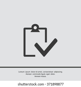 Vector isolated clipboard, list icons
